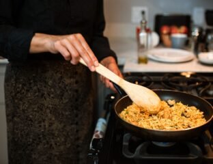 Five simple ingredients laid out for an easy dinner recipe